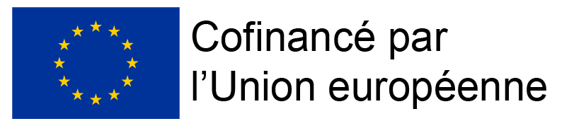 Embleme de l'Union Europeene avec la mention de cofinancement